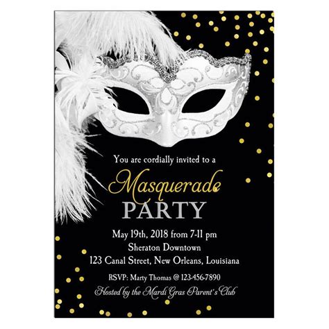 masquerade ball party invitations.